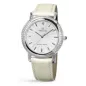 1673-2-1063 white-cz, ss-cz, pearl leather Швейцарський годинник Seculus