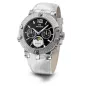 1690-5-706 black, ss with stones, white leather Швейцарський годинник Seculus