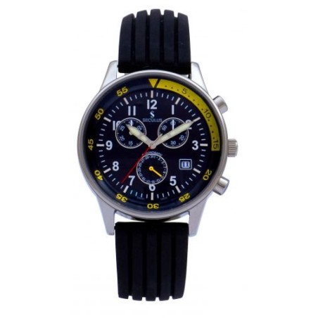 4463-1-816 black-yellow Швейцарський годинник Seculus