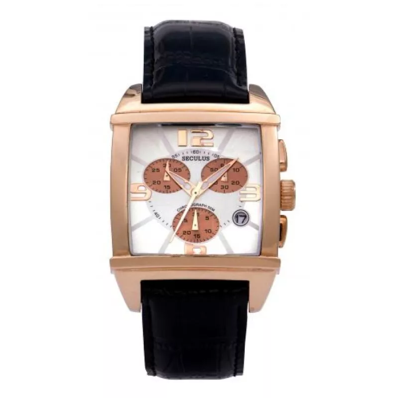 4461-2-816 white,pvd black Швейцарський годинник Seculus
