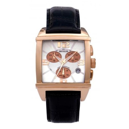 4461-2-816 white,pvd black Швейцарський годинник Seculus