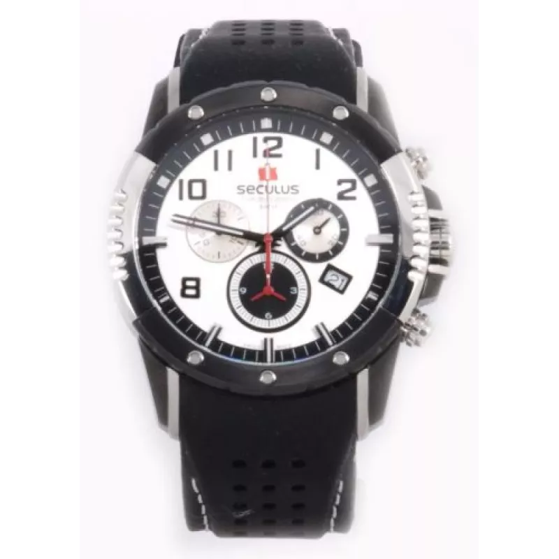 4497-2-503 white-black, ss-ibp, silicon Швейцарський годинник Seculus