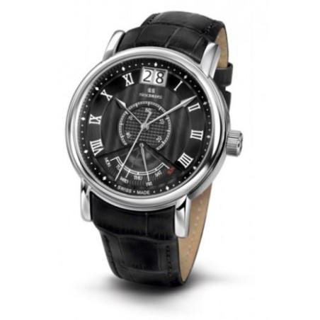 4506-3-7003 black, ss, black leather Швейцарський годинник Seculus
