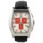 4469-1-816 ss case, white with red eyes dial, black leather Швейцарський годинник Seculus