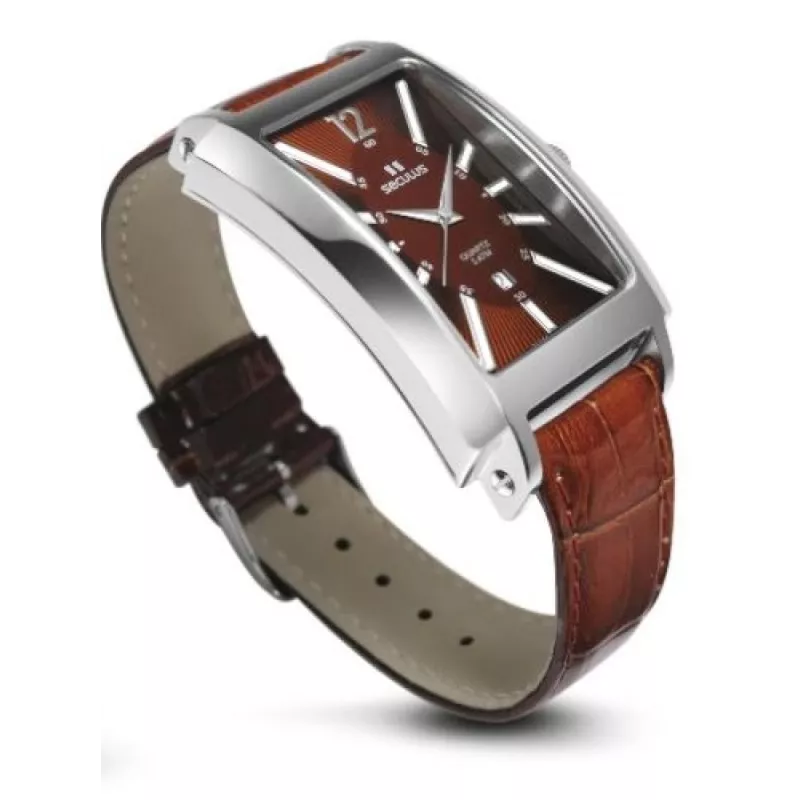 4476-1-505 ss case, brown dial Швейцарський годинник Seculus