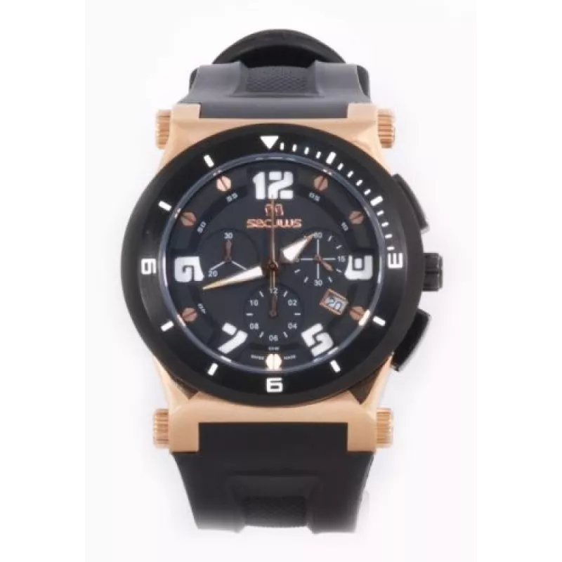 4496-2-503 black, ss-rose ipb, silicon Швейцарський годинник Seculus