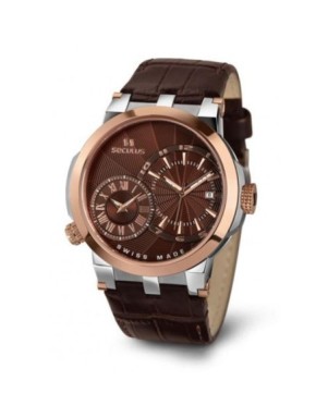4511-5-775-751 brown, ss-r, brown leather Швейцарський годинник Seculus
