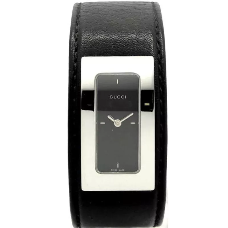 7800SR 07835 steel, black dial, black leather (Gucci)