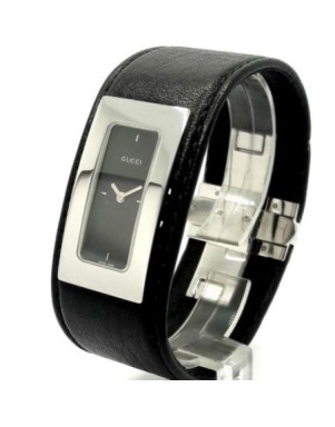 7800SR 07835 steel, black dial, black leather (Gucci)