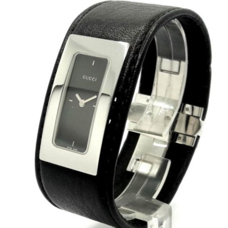 7800SR 07835 steel, black dial, black leather (Gucci)