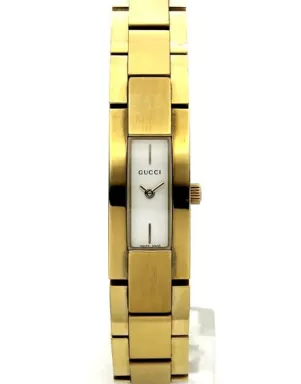 4605L 24605 g.-plated, white dial, g.-plated (Gucci)