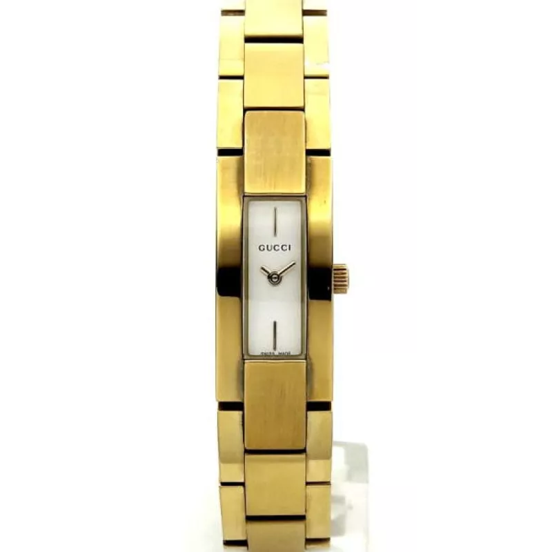 4605L 24605 g.-plated, white dial, g.-plated (Gucci)