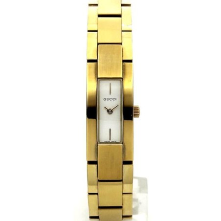 4605L 24605 g.-plated, white dial, g.-plated (Gucci)