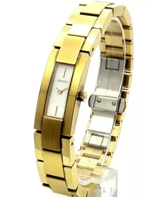 4605L 24605 g.-plated, white dial, g.-plated (Gucci)