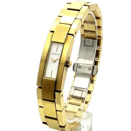 4605L 24605 g.-plated, white dial, g.-plated (Gucci)
