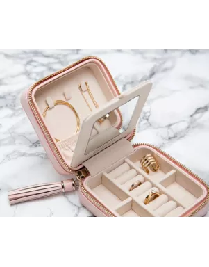 329915 Caroline Zip Case Rose WOLF Quartz