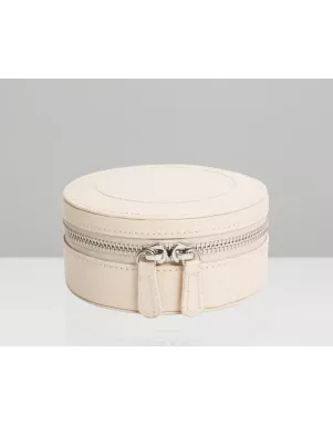 392353 Sophia Round Mini Travel Zip Case WOLF Ivory