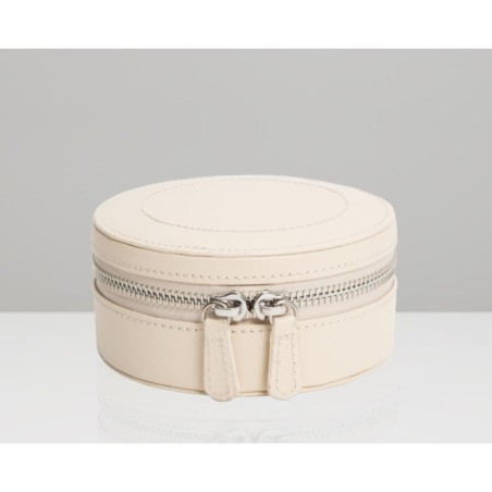 392353 Sophia Round Mini Travel Zip Case WOLF Ivory