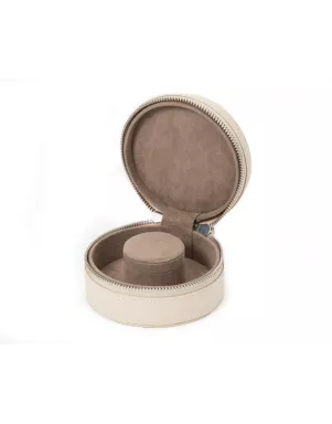 392353 Sophia Round Mini Travel Zip Case WOLF Ivory