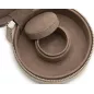 392353 Sophia Round Mini Travel Zip Case WOLF Ivory