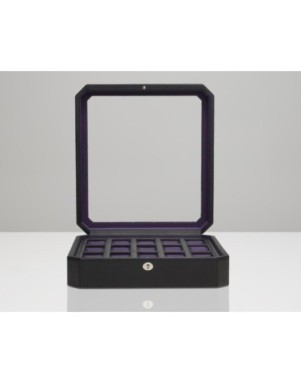458503 Windsor 15 pc Watch Box WOLF Blk/Pur