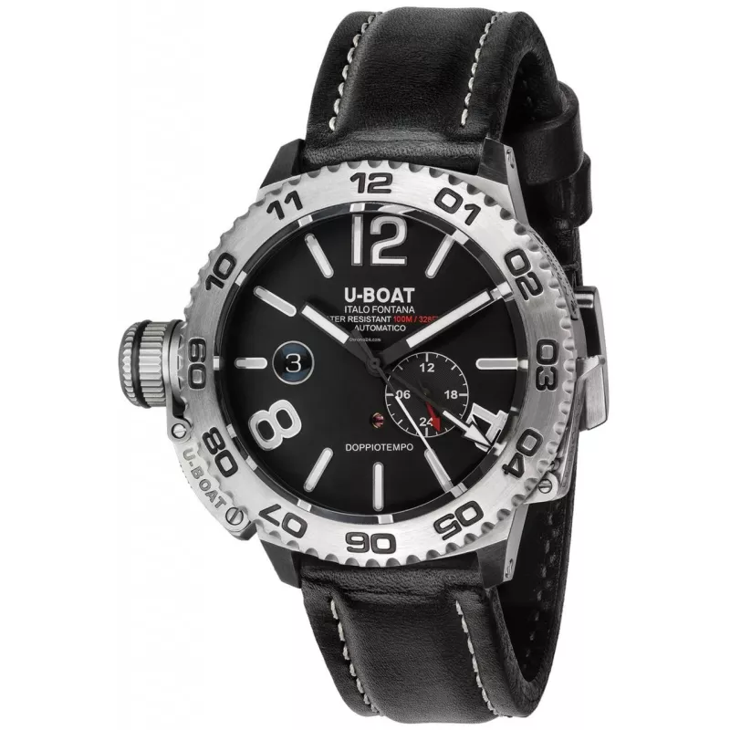 9099 DOPPIOTEMPO AUTO SS S/N:0123 Наручний годинник U-BOAT