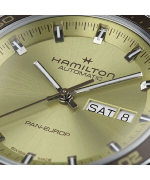 Часы HAMILTON AMERICAN CLASSIC PAN EUROP DAY DATE AUTO H35445860 + РЕМІНЕЦЬ