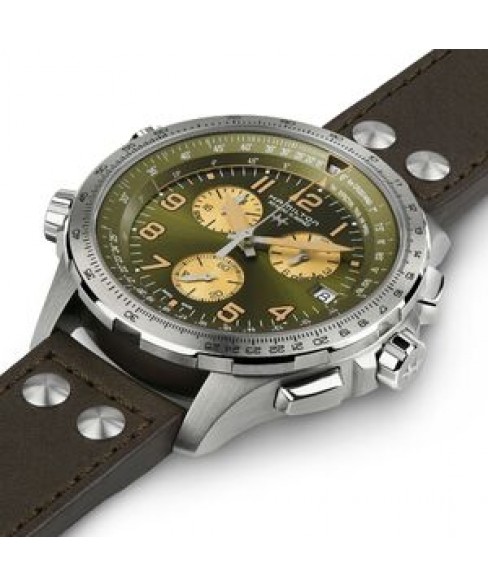 Часы HAMILTON KHAKI AVIATION X-WIND GMT CHRONO QUARTZ H77932560