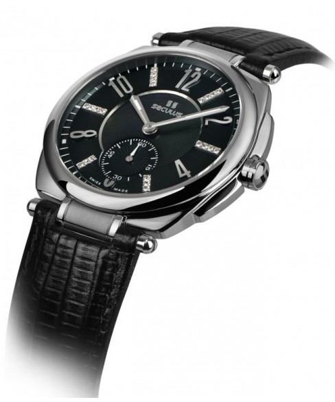 Часы Seculus 1700.8.1069 black-mop-cz, ss, black leather