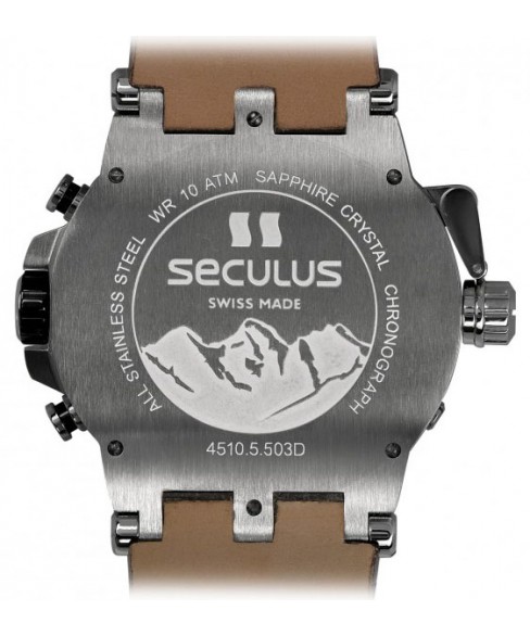 Годинник Seculus 4510.5.503D brown, ss, brown leather