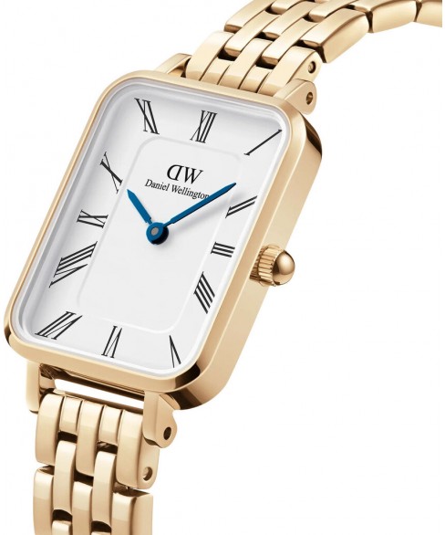 Часы DANIEL WELLINGTON QUADRO ROMAN NUMERALS 5-LINK GOLD DW00100688