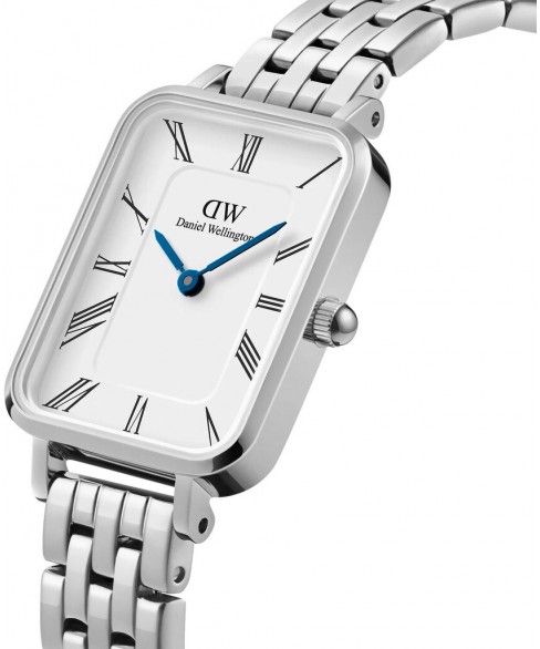 Часы DANIEL WELLINGTON QUADRO ROMAN NUMERALS 5-LINK SILVER DW00100691