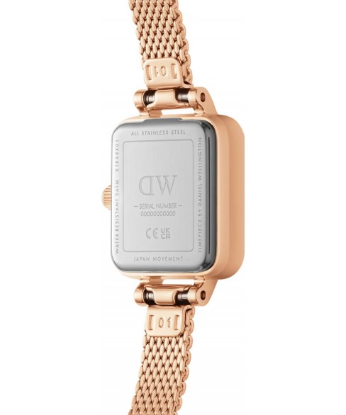 Часы DANIEL WELLINGTON QUADRO MINI LUMINE BEZEL ROSE GOLD DW00100731