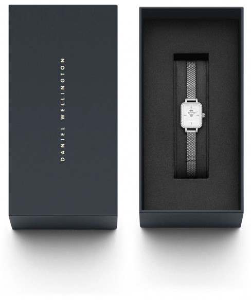 Часы DANIEL WELLINGTON QUADRO MINI LUMINE BEZEL SILVER DW00100732