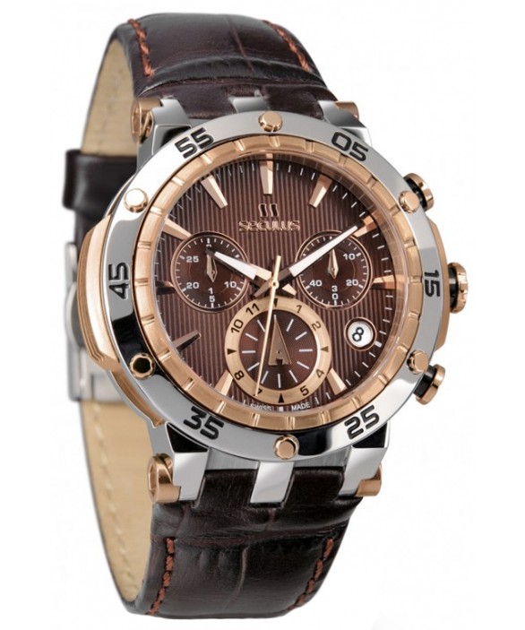 Часы Seculus 1682.2.503 brown, ss-r, brown leather