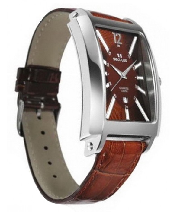 Часы Seculus 4476.1.505 ss case, brown dial, brown leather