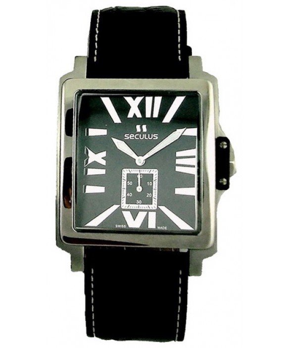 Часы Seculus 4492.1.1069 black-n, ss, black leather