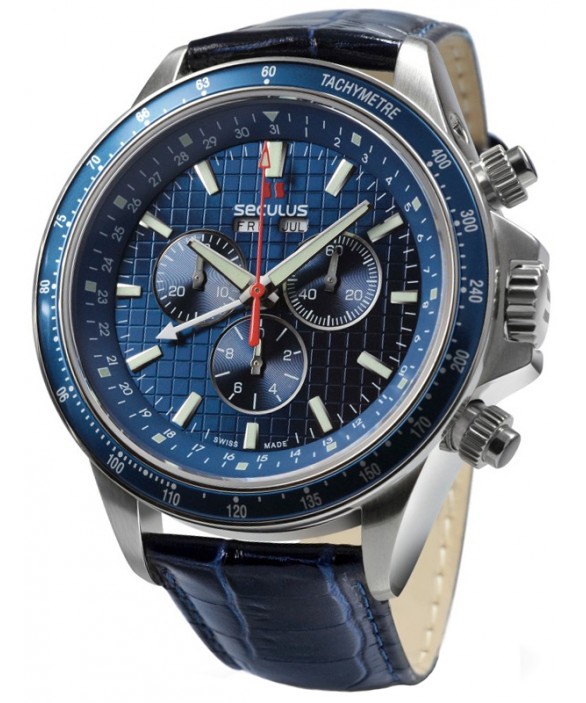 Часы Seculus 9531.2.504 blue. ss. blue leather